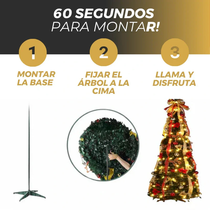 [CONTRAENTREGA] Árbol De Navidad Retractil Premium + Decoración y Regalo Exclusivo!! [SOLO HOY HASTA 23:59PM!!!]