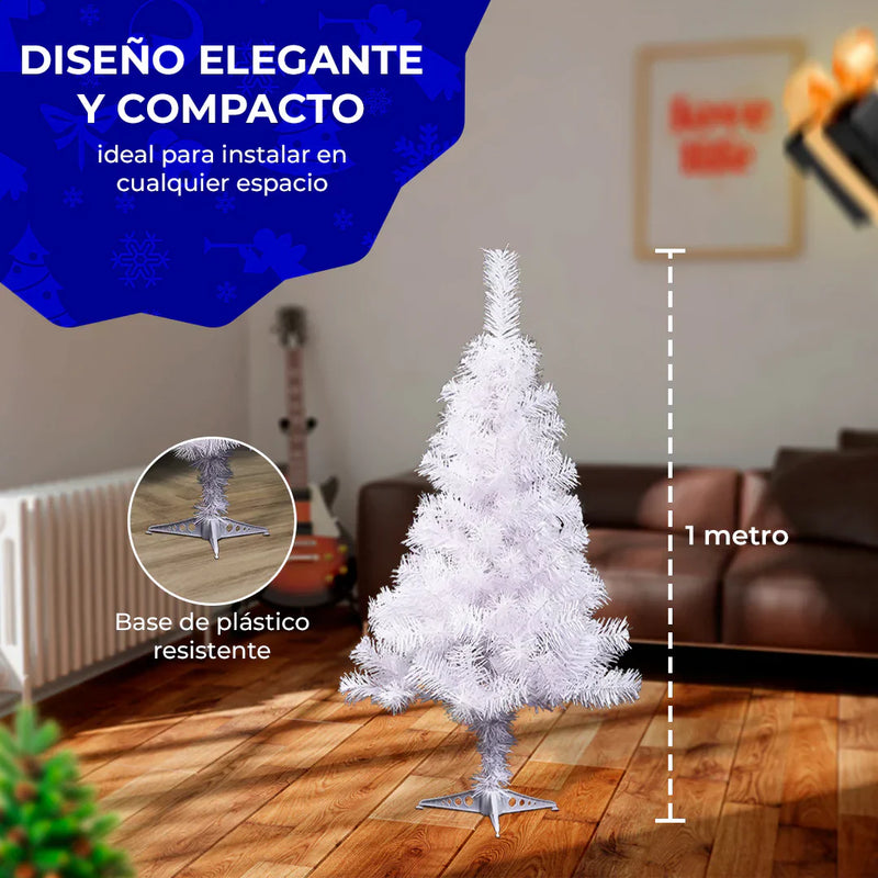 Árbol de Navidad Blanco de 1 metro